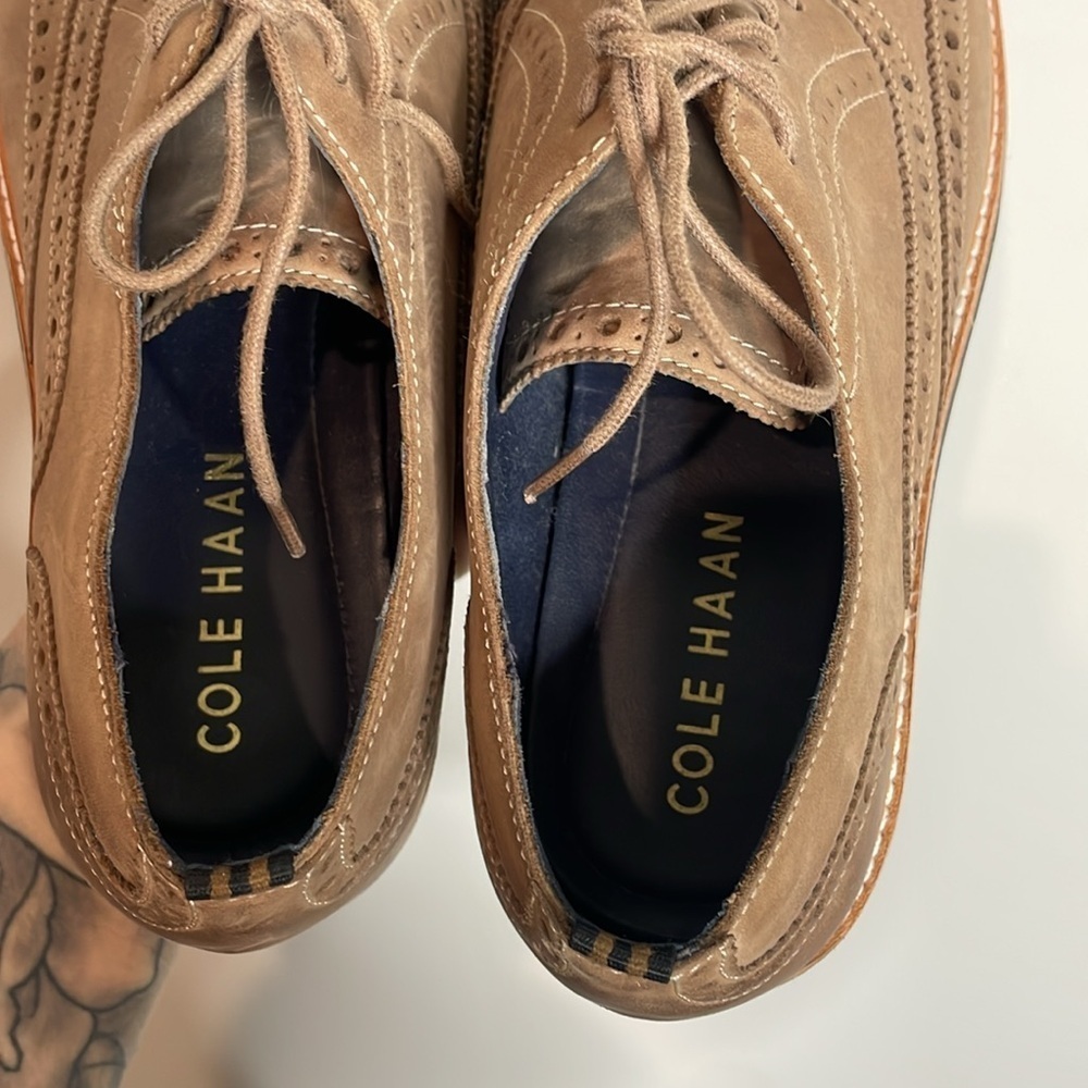 SOLD Cole Haan | Men’s Morris Nubuck Wingtip Oxford Shoes Size 11 - Picture 5 of 6